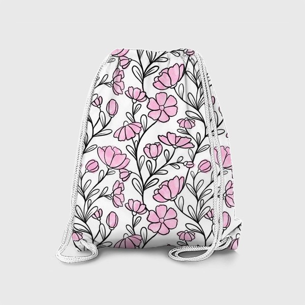 Рюкзак «Паттерн с розовыми цветами»