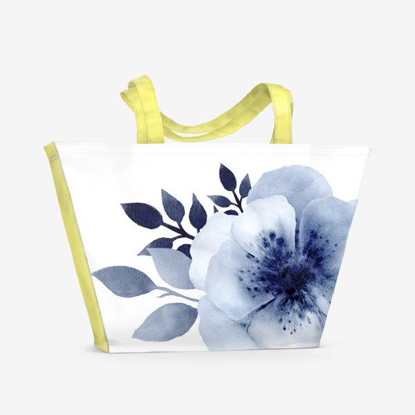 Пляжная сумка «Белый цветок.»