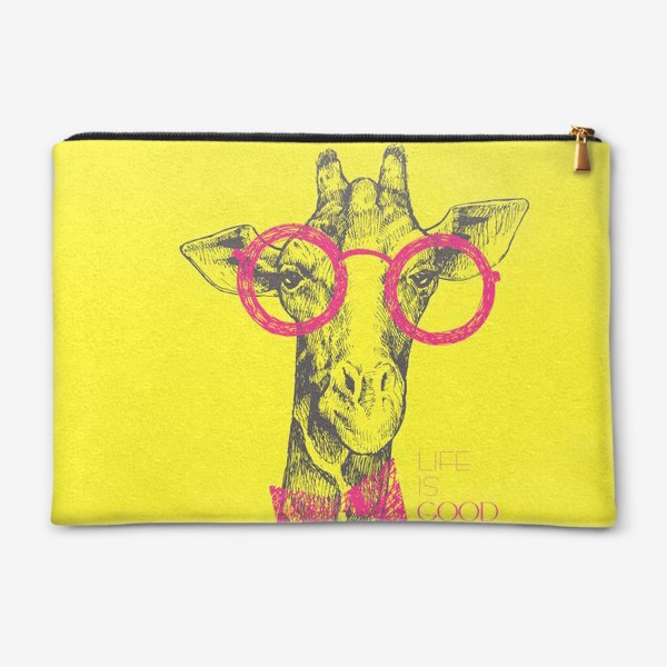 Косметичка «Жираф на желтом фоне »