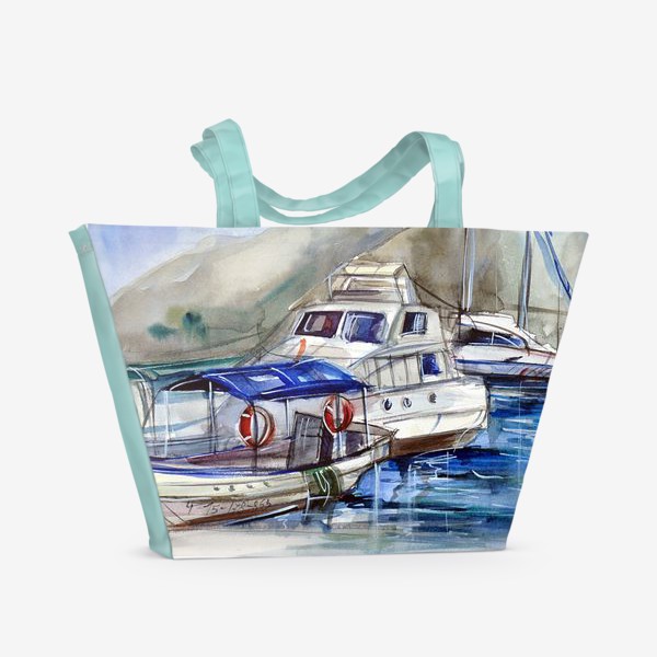 Пляжная сумка &laquo;Лодки в Крыму&raquo;