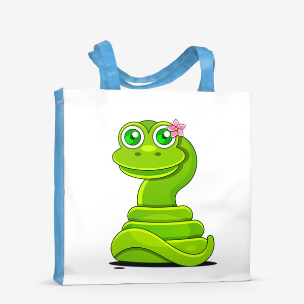 Сумка-шоппер «Green funny snake»