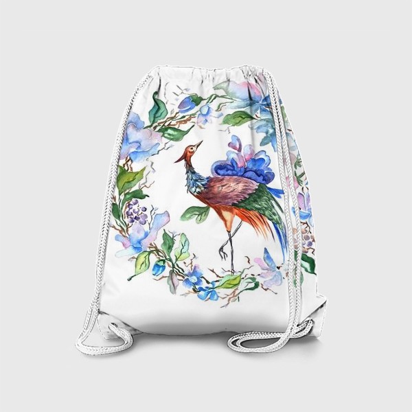 Рюкзак «Птица с цветами »