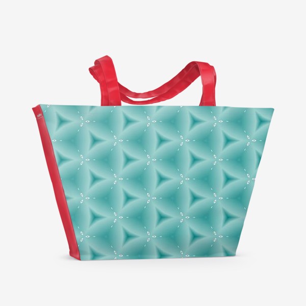 Пляжная сумка «треугольнички и маленькие цветочки»
