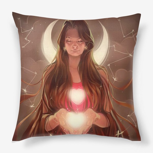 Подушка «волшебница или ведьма сердце  и душа в ее руках»