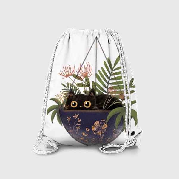Рюкзак «Кот в цветах »