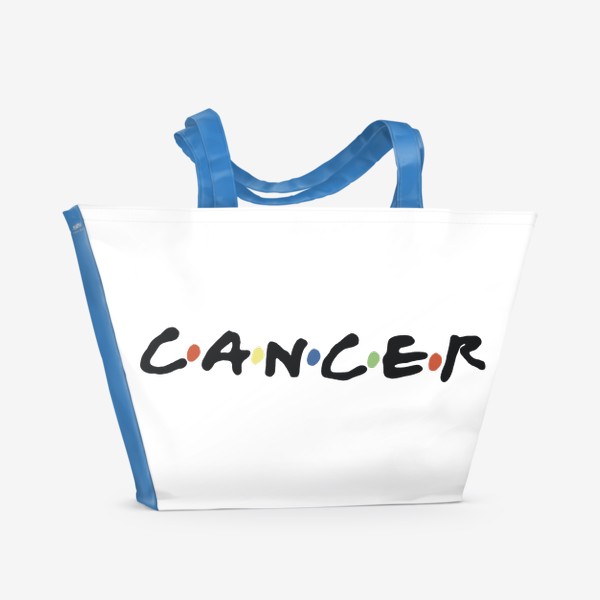 Пляжная сумка «Рак (Cancer) в стиле «Друзья»»