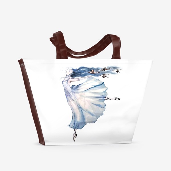 Пляжная сумка «Балерина птицы полет»