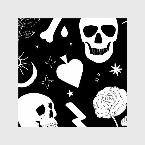 Шторы «черепа и розы»