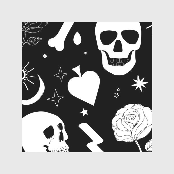 Скатерть «черепа и розы»