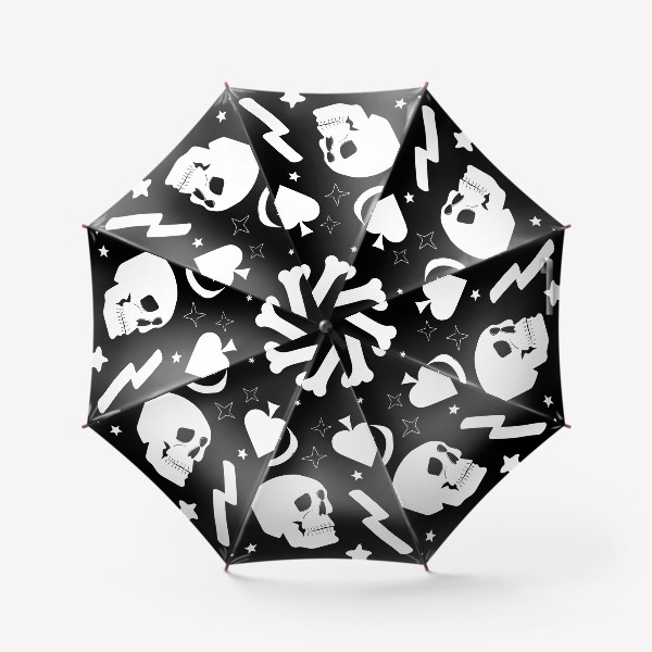Зонт «черепа и розы»