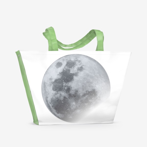 Пляжная сумка «Лунный свет (Без фона). Полнолуние. Мистика»