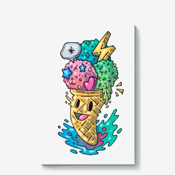 Холст «Счастливое мороженое»