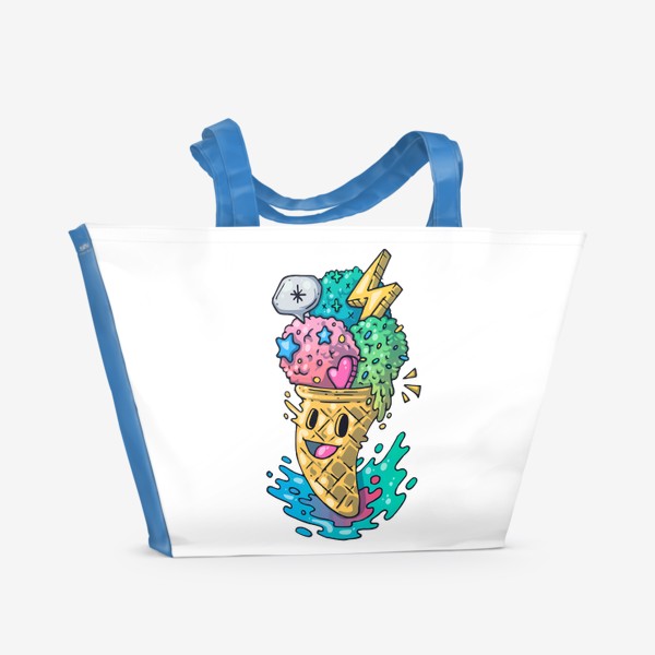 Пляжная сумка «Счастливое мороженое»