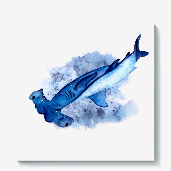 Холст «рыба молот голубая»