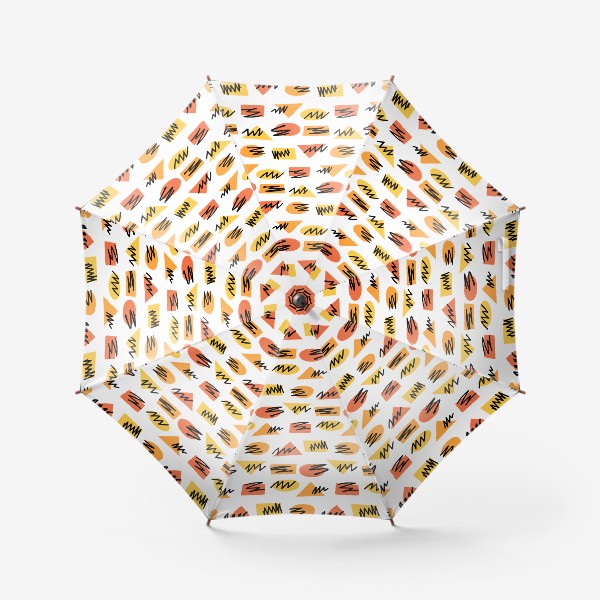 Зонт «Абстракция геометрические фигуры оранжевые.»