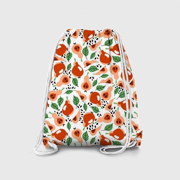 Рюкзак «Летние груши с листвой и семенами»