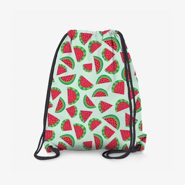 Рюкзак «Сочные ломтики арбуза на зеленом»