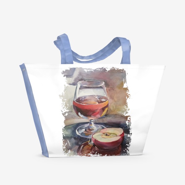 Пляжная сумка «trendy drink, still life painting»