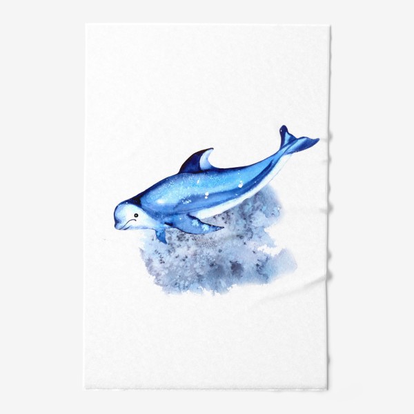 Полотенце «дельфин синий с белым»