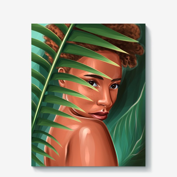 Холст « Девушка в тропиках»
