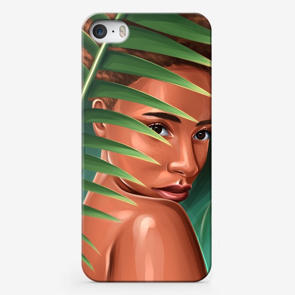 Чехол iPhone « Девушка в тропиках»