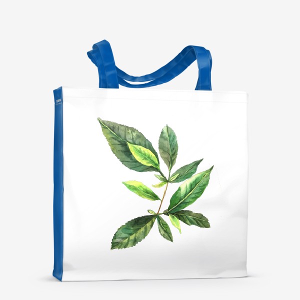 Сумка-шоппер «Зеленый чай. Ботанический скетч. »