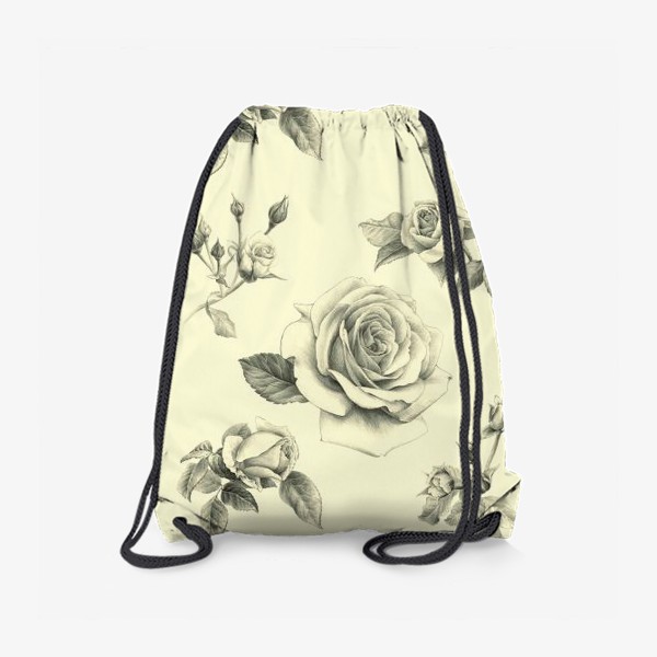 Рюкзак «Винтажные розы на желтом фоне»