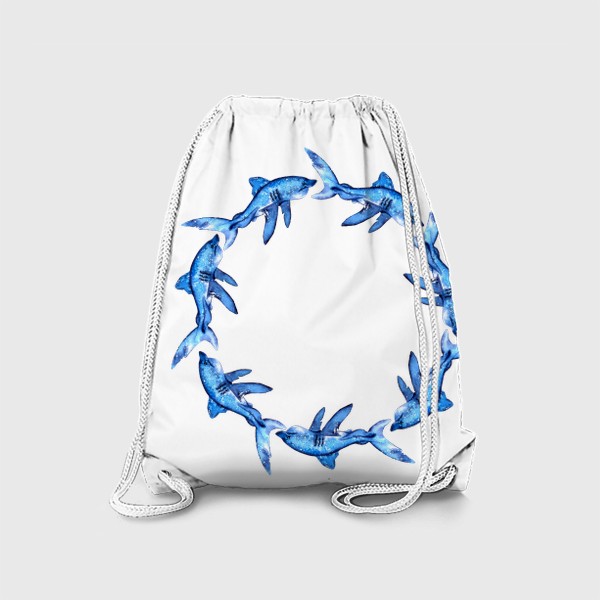 Рюкзак «круг синих акул»