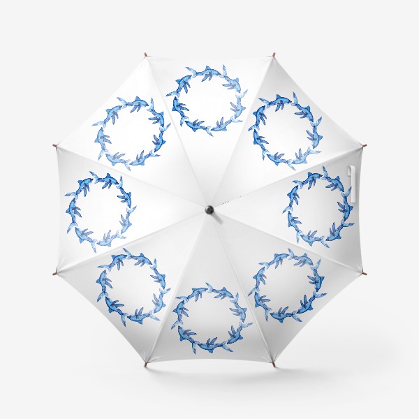 Зонт «круг синих акул»