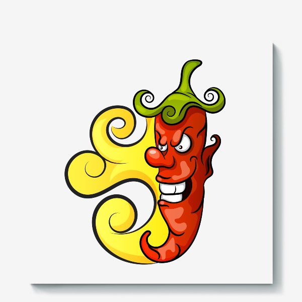 Холст «angry pepper fire»