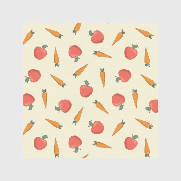 Шторы «Яблоки и морковки»