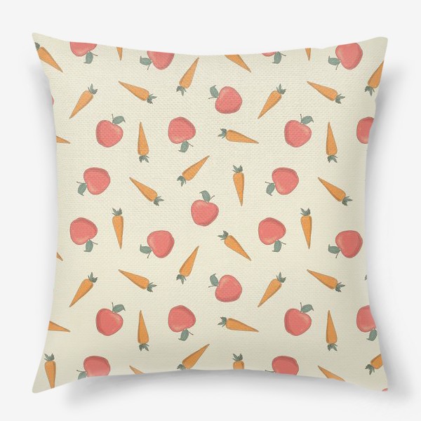 Подушка «Яблоки и морковки»