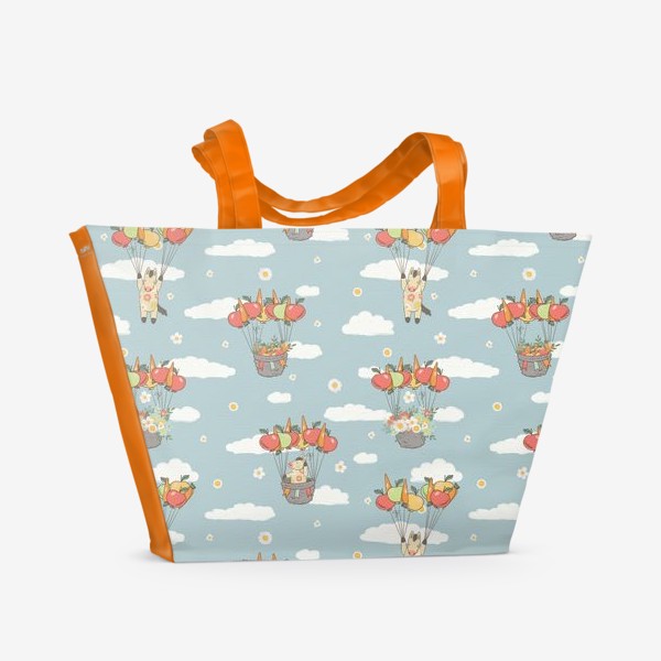 Пляжная сумка «Лошадки в воздушных шарах 2»
