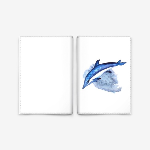 Обложка для паспорта «голубая рыба»