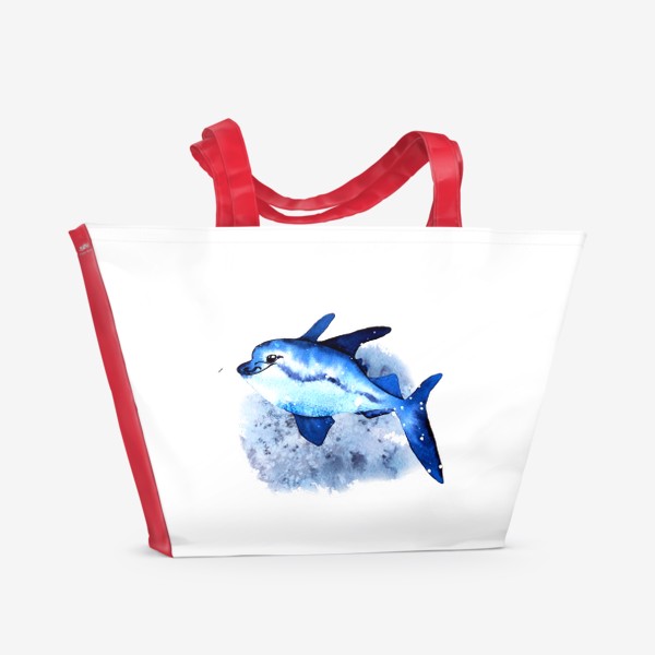 Пляжная сумка «синяя рыба»