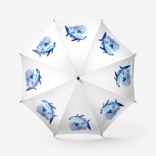 Зонт «синяя рыба»