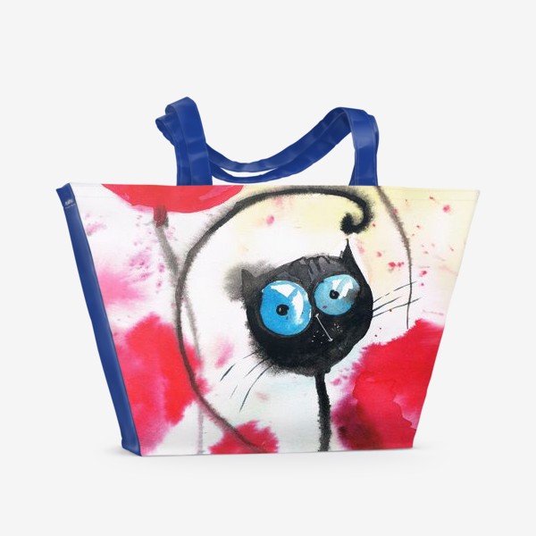 Пляжная сумка «Кот в маках»
