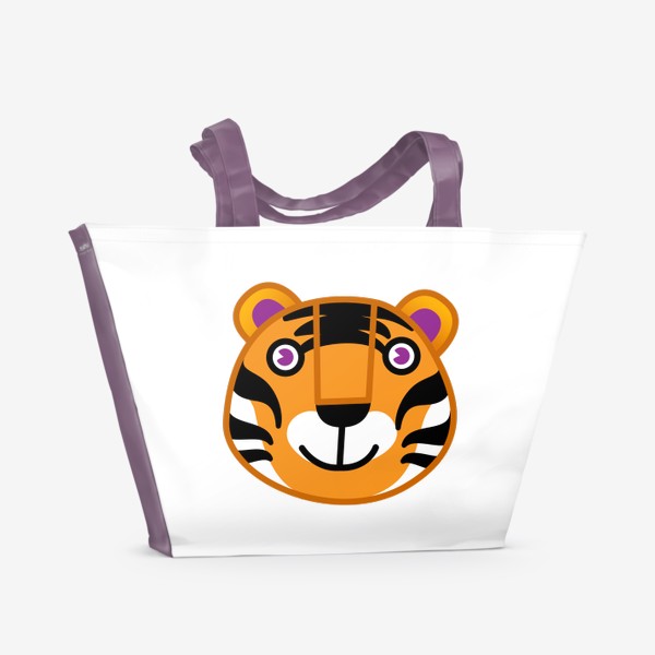 Пляжная сумка «Милая тигриная морда. Тигр, просто тигр»