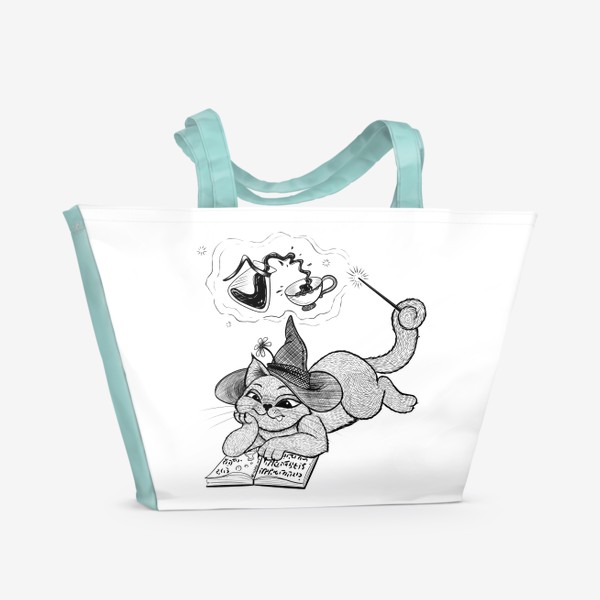 Пляжная сумка «Кот-чародей»