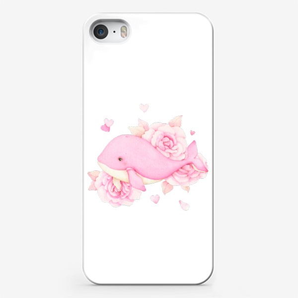 Чехол iPhone «Розовый кит»