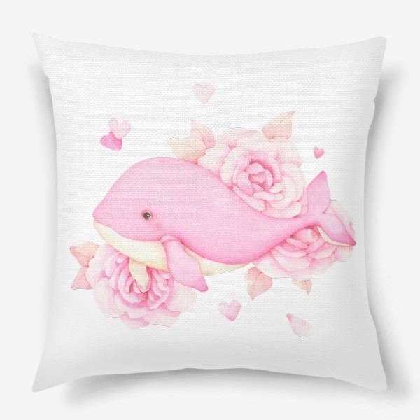 Подушка «Розовый кит»