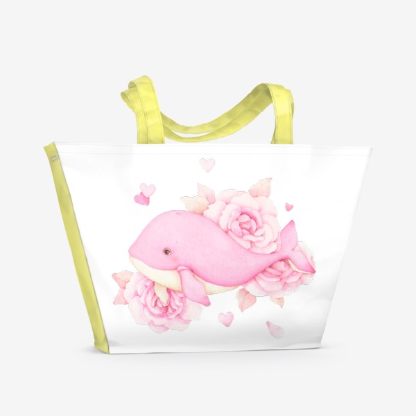 Пляжная сумка «Розовый кит»