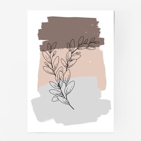 Постер « Принт с растением»