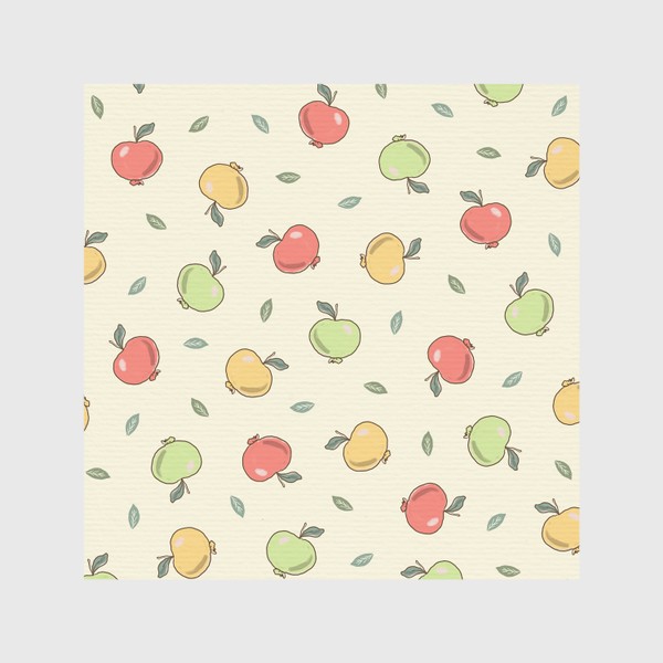 Скатерть «Яблоки и листочки паттерн»
