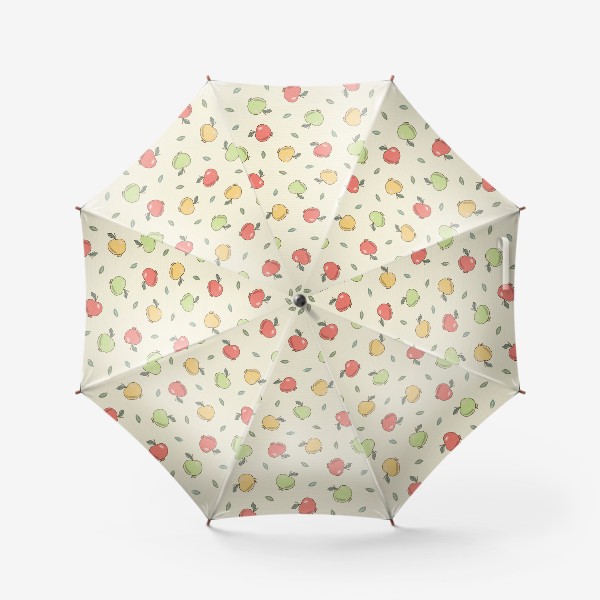 Зонт «Яблоки и листочки паттерн»