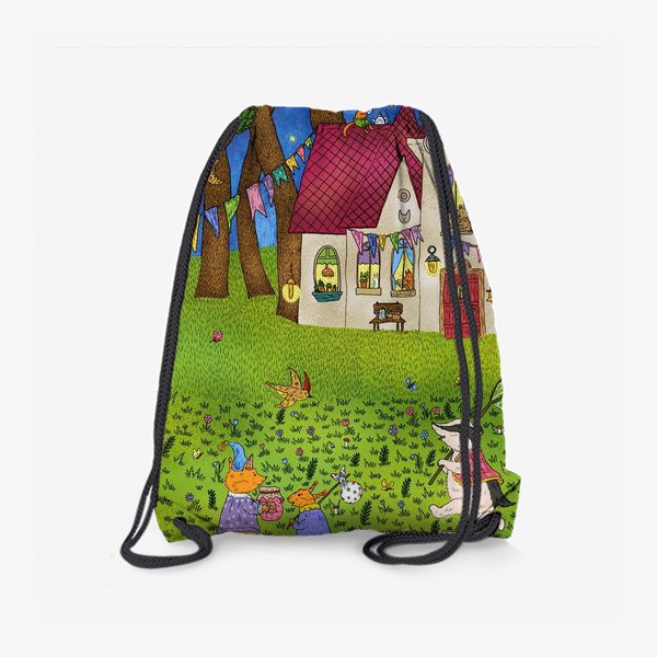 Рюкзак «Кошкин дом в сказочном лесу»