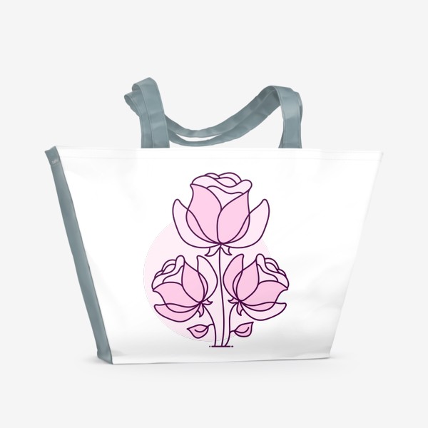 Пляжная сумка «Roses v3 »