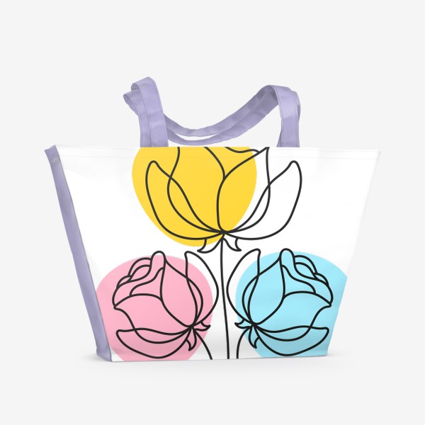 Пляжная сумка «Roses v4»