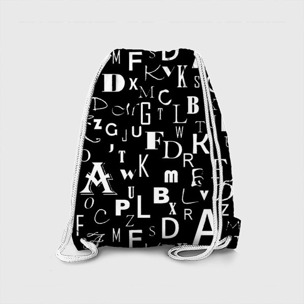Рюкзак «Буквы на черном»