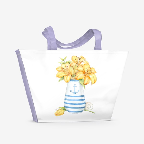 Пляжная сумка «Ваза с якорем»